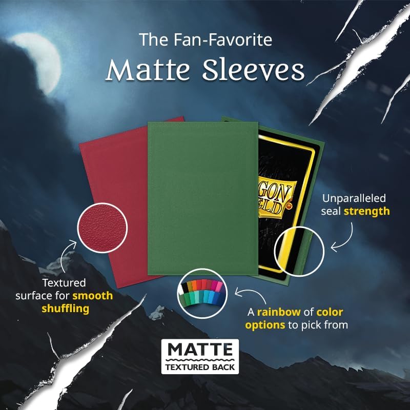 dragon shield | Standard Size Card Matte Sleeves | 100 CT - Smooth & Tough Premium TCG Sleeves | Compatible with Pokemon, Flesh & Blood, One Piece & Magic The Gathering | Magenta - Matte - Image 5